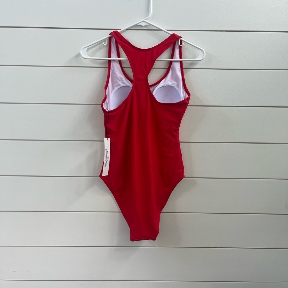Nicole Miller Red One Piece Swimsuit - Picture 2 of 5